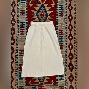 Madewell Double-Gauze Pull-On Midi Skirt XXS Offwhite/Cream